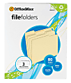 OfficeMax Manila File Folders, 1/3 Cut-Assorted, Letter, 80/Box 1 thumbnail image