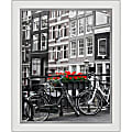 Amanti Art Narrow Picture Frame, 23" x 19", Matted For 16" x 20", Eva White Silver 1 thumbnail image