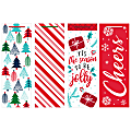 Amscan Christmas Bottle Bags, Large, Jolly Season, Pack Of 16 Bags