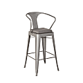 Vari Metal Conference Chair/Task Stool, Gray Seat/Gray Frame, Quantity: 1