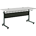 Lorell® Shift 2.0 Flip & Nesting Mobile Table, 29-1/2”H x 60”W x 24”D, Gray/Black 1 thumbnail image