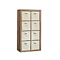 Sauder® Stow-Away 8-Cube Organizer With Fabric Bins, 57-7/8"H x 30-7/8"W x 15-3/8"D, Lintel Oak 1 thumbnail image