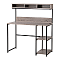 Homestar North America Laptop Desk With Shelving, FSC® Certified, Natural