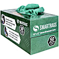 Hospeco SmartRags® Disposable Microfiber Towels, 18 Gram, 180 GSM, 12" x 12", Green, 50 Towels Per Box, Case Of 8 Boxes 1 thumbnail image