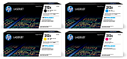 HP 212X Black; Cyan; Magenta; Yellow High Yield Toner Cartridges Combo, Pack Of 4, W2120X,W2121X,W2122X,W2123X 1 thumbnail image