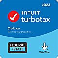 Intuit TurboTax Deluxe Federal + E-File + State, 2023, 1-Year Subscription, Windows®/Mac Compatible, ESD 1 thumbnail image