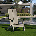 Flash Furniture Sawyer Modern All-Weather Poly Resin Wood Adirondack Chair, Gray