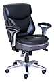 Serta® Smart Layers™ Verona Bonded Leather Mid-Back Manager Chair, Black 1 thumbnail image