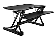 Mount-It! MI-7955 Height-Adjustable Standing Desk Riser, 6"H x 40-7/16"W x 9"D, Black