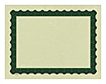 Great Papers! Metallic Border Printed Parchment Certificates, 8 1/2" x 11", Green, Pack of 25