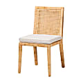 Baxton Studio Sofia Dining Chairs, Natural/White, Set Of 2 Chairs