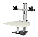 Ergo Desktop Wallaby Elite 28"W Adjustable Height Desk Converter, Putty, Partially Assembled