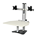 Ergo Desktop Wallaby Elite 28"W Adjustable Height Desk Converter, Putty, Partially Assembled 1 thumbnail image