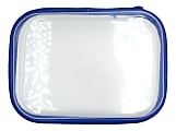 Office Depot® Brand Clear Pencil Case With Trim, 9" x 6-3/4", Blue 1 thumbnail image