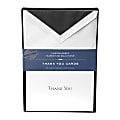 Gartner Studios® Thank You Cards, 5 1/4" x 3 3/4", White With Black Accents, Pack Of 20