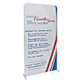 .Custom Printed Step & Repeat Double Sided  Stretch Fabric Floor Display Kit, 4' W X 7.5' H