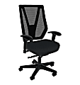 Sitmatic GoodFit Mesh Synchron High-Back Chair With Adjustable Arms, Black/Black