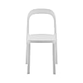 Eurostyle Lance Outdoor Furniture Stackable Side Chairs, White, Set Of 2 Chairs 1 thumbnail image