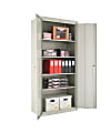 Alera Steel Storage Cabinet, 5-Shelf, Light Gray