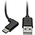 Tripp Lite USB 2.0 Hi-Speed Cable A to USB Type C USB C M/M Right-Angle 3ft 3' - 1x Type A Male USB - U038003CRA 1 thumbnail image