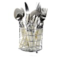 Gibson Sensations II Stainless-Steel 16-Piece Flatware Set With Caddy, White 1 thumbnail image