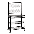 Honey Can Do Steel Garage Workstation With Wheels And Power, 71-1/4"H x 18"W x 38"D, Black 1 thumbnail image