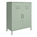 Ameriwood™ Home Mission District 2-Door 3-Shelf Metal Locker Storage Cabinet, 40"H x 31-1/2"W x 15-3/4"D, Green