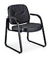 OFM Bonded Leather Reception Chair, Black