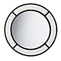 SEI Hurtano Round Faux Stone Mirror, 25"H x 25"W x 3/4"D