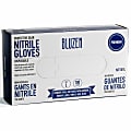 BLUZEN Disposable Nitrile Gloves - 3 mil Thickness - Large Size - Nitrile - Blue - Durable, Comfortable - 100 Box - 10 / Carton 1 thumbnail image