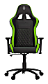 HHGears XL 500 PC Gaming Racing Chair With Headrest, Green/Black