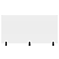 LUX DIVWT Reclaim Acrylic Clamp-On Sneeze Guard Cubicle Wall Extender, 60" x 30", Clear 1 thumbnail image