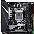 Asus ROG Strix H370-I GAMING Desktop Motherboard - Intel Chipset - Socket H4 LGA-1151 - 32 GB DDR4 SDRAM Maximum RAM - DIMM, UDIMM - 2 x Memory Slots - Gigabit Ethernet - Wireless LAN - 6 x USB 3.1 Port - HDMI - 4 x SATA Interfaces 1 thumbnail image