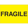 Tape Logic® Preprinted Shipping Labels, DL1057, Fragile, Rectangle, 2" x 3", Fluorescent Yellow, Roll Of 500 1 thumbnail image