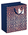 Lady Jayne Gift Bag With Tissue Paper And Hang Tag, Small, Rose Gold Geometric Shapes 1 thumbnail image
