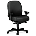 HON® Pyramid 3528 24-Hour Task Chair, 44 1/2"H x 32 1/4"W x 29 1/2"D, Black Frame, Charcoal Gray Fabric