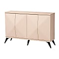 Baxton Studio Draper 48"W Mid-Century Modern 2-Tone 4-Door Sideboard Buffet, Light Brown/Black 1 thumbnail image
