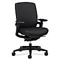 HON® F3™ Ergonomic Mid-Back Fabric Chair, 41 3/4"H x 26 3/4"W x 35 1/2"D, Black Frame, Black Fabric