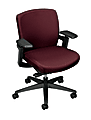 HON® F3™ Ergonomic Low-Back Fabric Chair, 38 1/4"H x 26 3/4"W x 33"D, Black Frame, Wine Fabric 1 thumbnail image