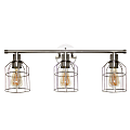 Lalia Home 3-Light Industrial Wired Vanity Light, 6-1/2"W, Brushed Nickel