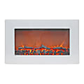 Cambridge® Callisto Wall-Mount Electric Fireplace, With Log Display, White 1 thumbnail image