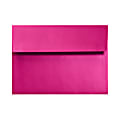 LUX Invitation Envelopes, A9, Gummed Seal, Hottie Pink, Pack Of 50