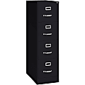 Lorell® Fortress 26-1/2"D Vertical 4-Drawer Letter-Size File Cabinet, Black 1 thumbnail image