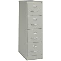 Lorell® Fortress 26-1/2"D Vertical 4-Drawer Letter-Size File Cabinet, Light Gray