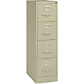 Lorell® Fortress 25"D Vertical 4-Drawer Letter-Size File Cabinet, Putty 1 thumbnail image