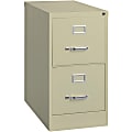 Lorell® Fortress 25"D Vertical 2-Drawer Letter-Size File Cabinet, Putty 1 thumbnail image