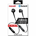 Maxell Jelleez Wireless Earbuds with Mic - Wireless - Bluetooth - On-ear, Earbud - Black 1 thumbnail image