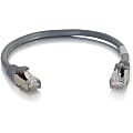 C2G 6in Cat6 Snagless Shielded (STP) Network Patch Cable - Gray