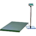 Brecknell PS1000 Floor Scale, 1,000 Capacity, LCD Screen, Portable, Versatile, Rugged steel with Tread Plate Surface - 0 1 thumbnail image