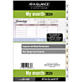 AT-A-GLANCE® Monthly Loose-Leaf Planner Refill, 5-1/2" x 8-1/2", January to December 2024, 061-685